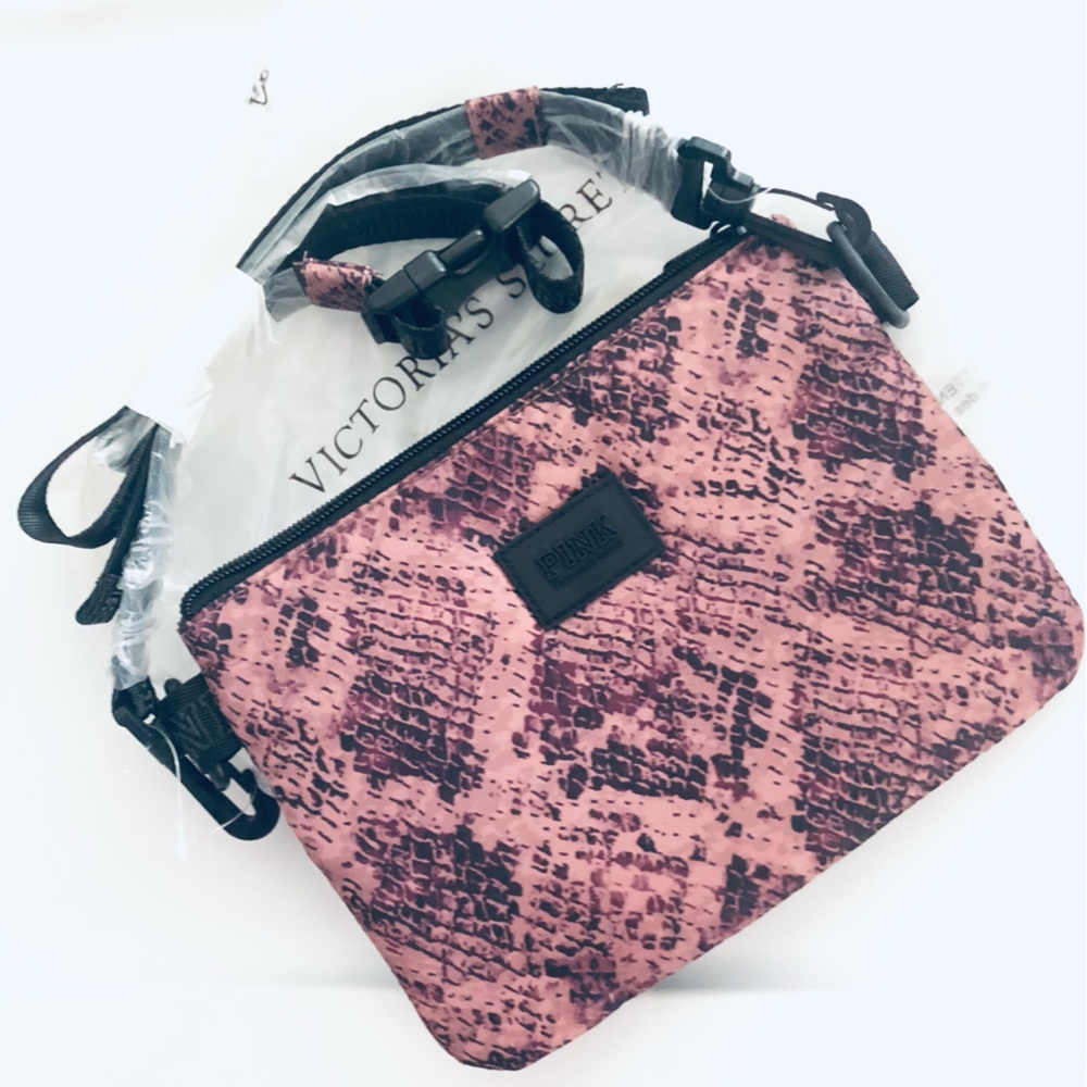 PINK Victoria's Secret Snake Print Fanny Pack Adjustable Bag